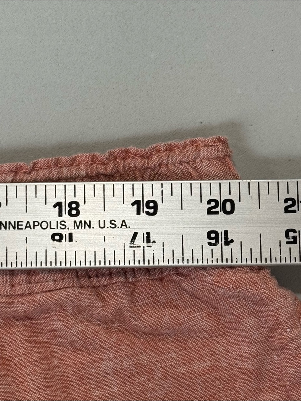 Patagonia Baggies Naturals Shorts XXL Chambray Quartz Coral Organic Cotton Hemp - Picture 7 of 10